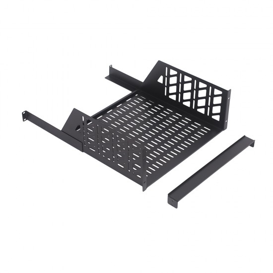 Fixed Rack Shelf with Vented Panel - Cantilever Slab 4U