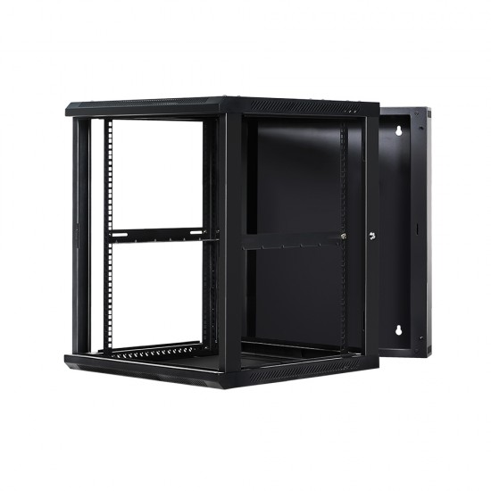 12U Swing-out Wall Mount Cabinet 22in deep - Flat Pack