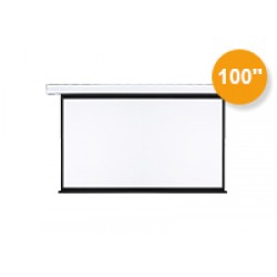 Motorized Projector Screen with remote and wire control (16:9) 100" (white fiberglass)